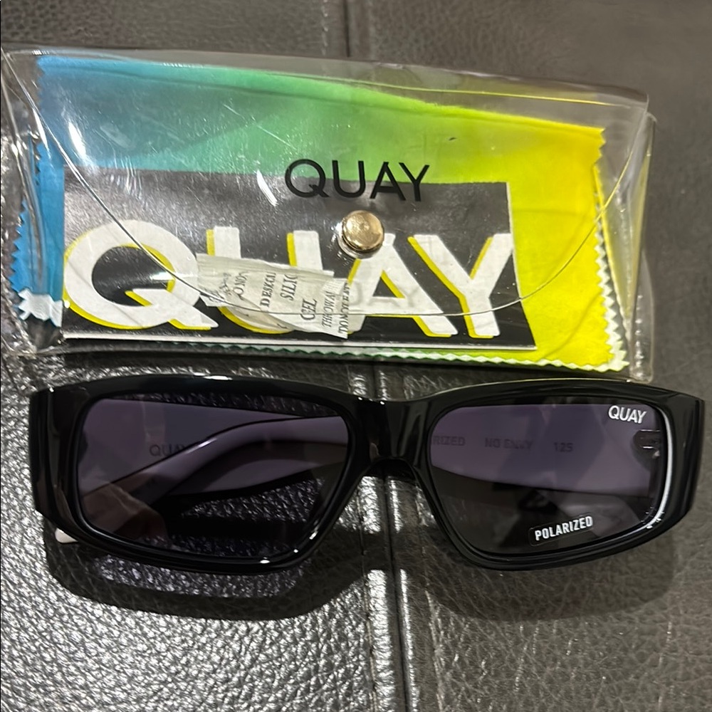 Quay Black Polarized Sunglasses NO ENVY